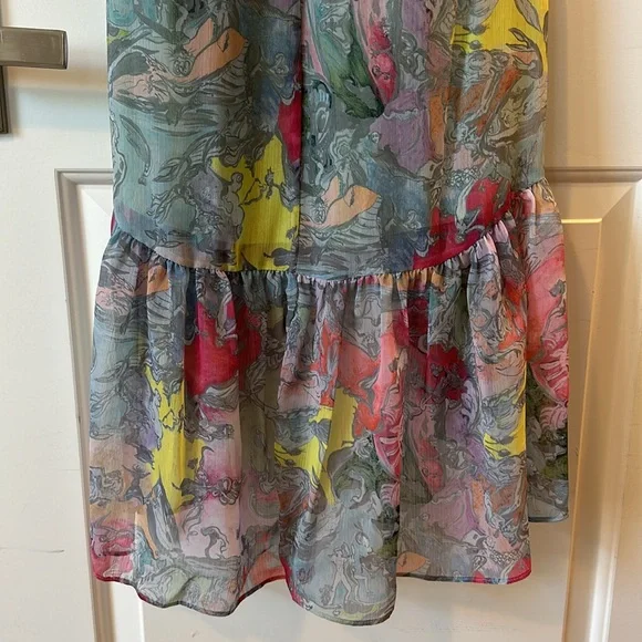 Alice + Olivia Katia Printed High - Low Midi Dress - Picture 5 of 5